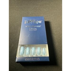 Red Aspen Nail Dashes - Light Blue Glittery Mani Set - NIB